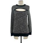 Koral  Breach Open Front Pullover Sweater Slub Gray Black‎ Size Small Photo 2