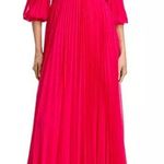 Teri Jon by Rickie Freeman Fuchsia Chiffon Pleated V Photo 0