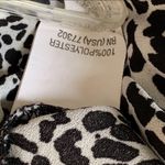 ZARA  Top Blouse Black & White Animal Print V-Neck Studded Short Sleeve Top Small Photo 4