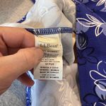 L.L.Bean Floral Swim Tankini Top Swimsuit Blue White Casual Comfort Size 22 Photo 7