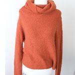 Free People Stormy Cowl Wool Sweater Orange Rust Womens S Photo 0