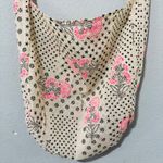 Free People  Boho Floral Stars Polka Dot Sling Bag Cream Pink Black 19x23 in Photo 1