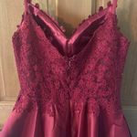 Dancing Queen  NEW XS Spaghetti Straps Burgundy Lace Bodice Short Dress w/pocket Photo 5