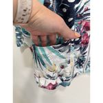 Chico's Weekends Full Zip Sz 1 M Jacket Tropical 3/4 Sleeve Lightweight Breezy Photo 2