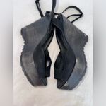 Juicy Couture Juicy Couture Women's Black Suede Wedge Sandals-Size 8.5 Photo 7