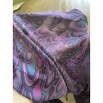Nanette Lepore Purple Sheer Silk Blouse Size 2 Ruffle Boho Retro Print USA Photo 7