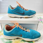 Nike  Zoom Turquoise Orange Athletic Training Shoes Women's Size 7.5 Photo 0