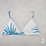 White Floral Padded Sports Bra Active Bikini Bralette Swim Top S Small Photo 0