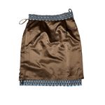 Antonio Melani Brown Blue Eyelet Scallop Hem Straight Pencil Skirt sz 6 Photo 10