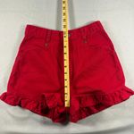 Bonjour Vintage Bright Red Ruffle Shorts High Waisted EUC Size 3/4 Women's Photo 8