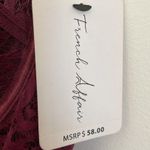 French affair Burgundy Floral Sheer Lace Push-Up Plus Size Lingerie Bodysuit Photo 7