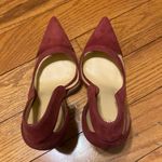 Alexandre Birman  Wavee 100 Red Suede Pumps Clear Pointed Toe Stiletto Heeled 39‎ Photo 2