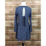 Topshop  Long Sleeve Overlay Dress - Blue - US 6 Photo 9