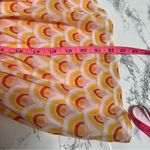 NWT J. Marie summer long sleeve top pink rainbow print balloon sleeve Sz M Size M Photo 3