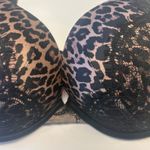 Victoria's Secret  Very Sexy Pushup Leopard Print Size 34DDD Lace Shine Strap Photo 1