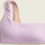 J.Crew New  Lilac Purple Textured One Shoulder Bikini Swim Bathing Suit Top 2X Photo 0