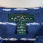 Ralph Lauren LRL Lauren Jeans Blue Stripe Tie Shirt Size Small EUC #VEG-0266 Photo 5