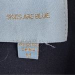 Skies Are Blue  Vegan Leather Moto‎ Biker Jacket Sz M Black Asymmetrical Zipper Photo 1