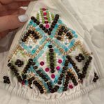 Xhilaration  women size medium white Beaded bikini top tribal pattern Photo 3