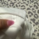 White Sweatshirt with Baseball Print Photo 2