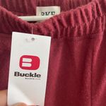BKE  Buckle high waisted joggers NWT MEDIUM RED Photo 3