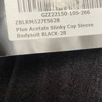 Boohoo  Bodysuit Slinky Black Cap Sleeve Women’s US 24 Photo 6