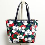 Kate Spade  Blue White Red Dawn Breezy Floral Satchel Handles Crossbody Handbag Photo 2
