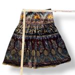 American Vintage Vintage Y2K I.C.E. Velvet Boho Tiered Tapestry Midi Skirt Size 8 Photo 2