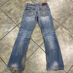 Big star Collection Blue Liv Jeans Women’s 27Long Embroidered Pockets Biker Y2K Photo 1