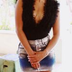 Triple Threads Metallic Denim Skirt Photo 1