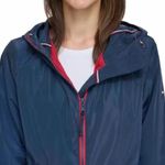 Tommy Hilfiger soft shell windbreaker navy blue with hoodie full zip size Medium Photo 1
