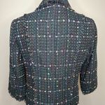 Carole Little Silk Blend Boucle Tweed Fringe Blazer Jacket Size Petite Medium Pink Photo 3