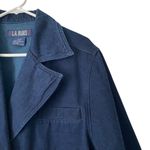 L.A. Blues  Vintage Double Breasted Denim Jean Pea Coat Jacket size 14-16 XL Gold Photo 4