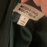 Beginning Boutique  Green Satin Midi Dress Photo 2