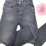 RE/DONE Originals 70s Stove Pipe Straight Jeans Faded Coal With Rips Distressed Photo 6