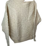 FOR THE REPUBLIC  Cream Mock Neck Open Shoulder Sweater Photo 0