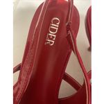 Cider NWT  Point Toe Slingback Heels Patent Red Size 36 (US 6) Strappy Photo 4