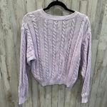 United Colors Of Benetton VTG Purple Cable Knit Cardigan Soft Cottage Fairy S Photo 2