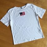 August Max Woman American Flag Rhinestone Bling Tee, White, Size X (Plus) White Photo 0
