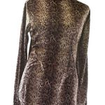 Olivia Rae Brown Snake Print Long Sleeve Top L Photo 0