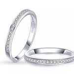 Sterling Silver SIZE 8 925 Stackable Dazzling Cubic Zirconia Ring Photo 0