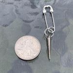 Handmade Unique Elegant Punk Gothic Style Cross Safety Pin  Design Hoop Earrings Photo 2