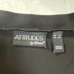 Attitudes by Renee Cardigan Fringe Topper Womens 3X Black Como Jersey Knit Open Photo 7