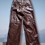 SheIn | Brown PU Leather Straight Leg Pants | 4 Photo 1