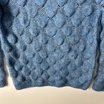 FRNCH La Maille Paris blue chunky mermaid pointelle knit women’s M/L Photo 3