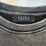 Akira  Charcoal Crewneck Top Photo 4