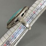 Sterling Silver 925 NK THAILAND Marcasite Turquoise Ring Sz 7.5 Western Blue Photo 6