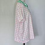 kim rogers Pink & White Gingham Check Contrast Collar Polo Size XXL Photo 3