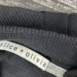 Alice + Olivia  Women's Black Knit Straight Side Tie Midi Skirt S Photo 8