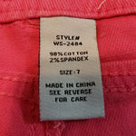 Blue Asphalt Denim Shorts Size 7 Jean Shorts Cut Off Distressed Daisy Dukes Pink Cheeky Photo 3